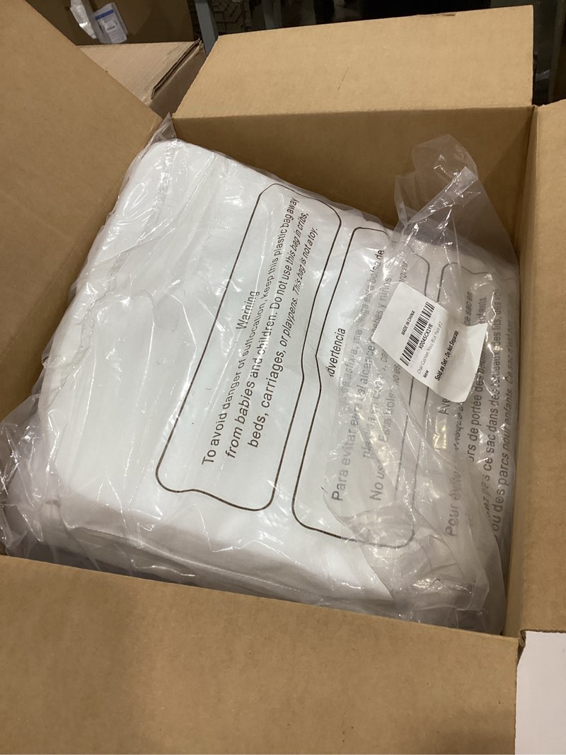 Condition photo showing New/Like New for chair cushions for dining chairs - 17" x 16" x 2" d-shaped indoor seat cushions - non slip chair pads with removable ties and washable cover set of 2 - chair leg pads included - blue navy blue pack of 2