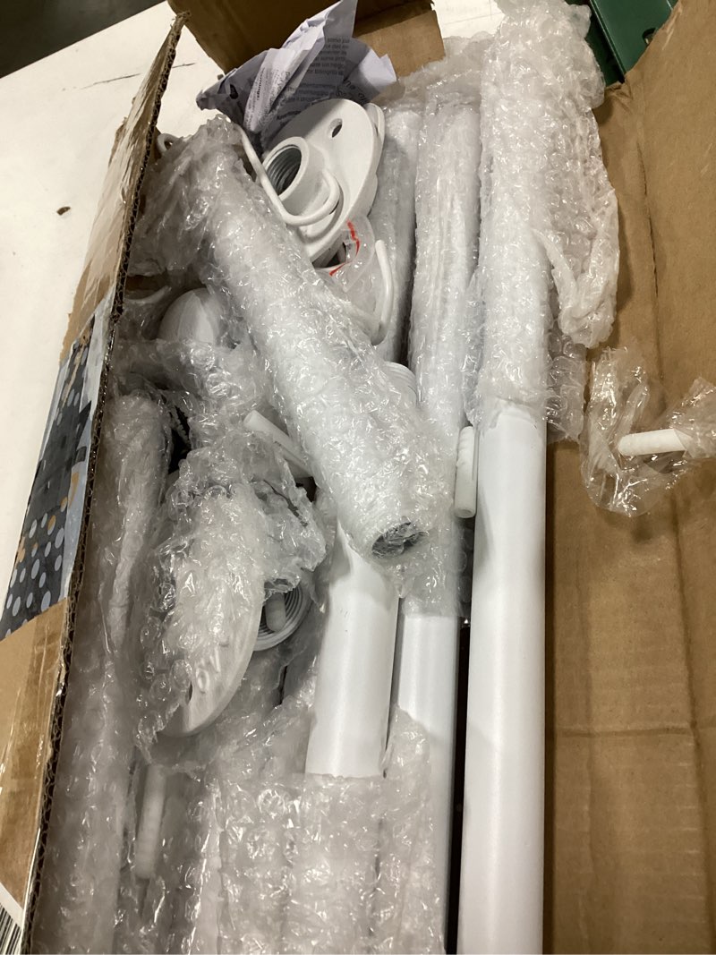 Condition photo showing Good Condition for oropy industrial pipe clothes rack wall mounted set of 2, 38.4 inches heavy duty iron pipe clothing garment rail, multi-purpose clothing hanging rod for laundry room and closet storage, white white(38.4") 2