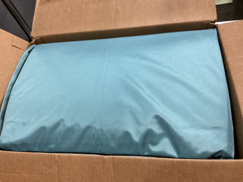 Condition photo showing Good Condition for Outdoor Dog Bed for Medium Dogs, Waterproof Dog Crate Mat Orthopedic Egg Crate Foam Pet Bed with Washable Removable Oxford Cover, Light Blue 35.0"L x 22.0"W x 3.0"Th Light Blue