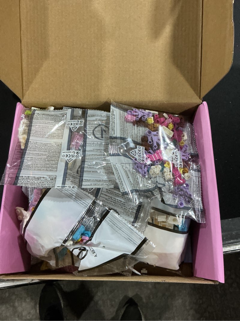 Condition photo showing Good Condition for Princess Castle Building Blocks Set for Girls 6+ 634PCS Fairy Tale Dream Castle with Rotating Fountain & Movable Carriage Compatible with Lego Friends Gift for Kids, Girls, Princess Lovers