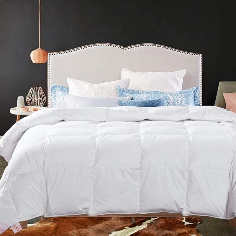 maple down soft full size comforter duvet insert-down alternative comforter with corner tabs-lightweight fluffy breathable machine washable (white,82“x86”) white full