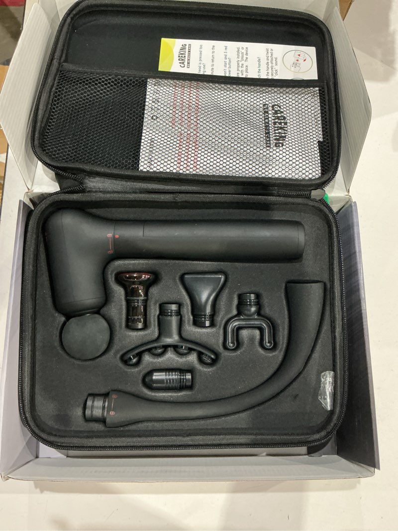 Condition photo showing Good Condition for careking upgraded 2-in-1 massage gun with heat, pain relief deep tissue back and neck massager with extension handle, handheld muscle massage gun for back, shoulder, arm,thigh