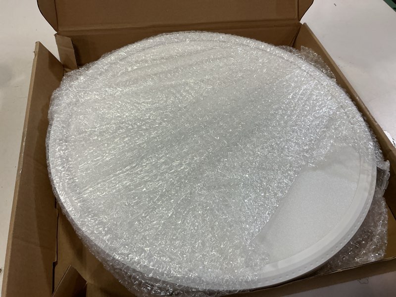 Condition photo showing Good Condition for hunhun 2 Pack 16 Inch Dimmable LED Flush Mount Ceiling Light 4800LM Round Light Fixture 5 Color Temperature Selectable Super Slim Large Flat Ceiling Lamp for Living Dining Room White 2 Pack White