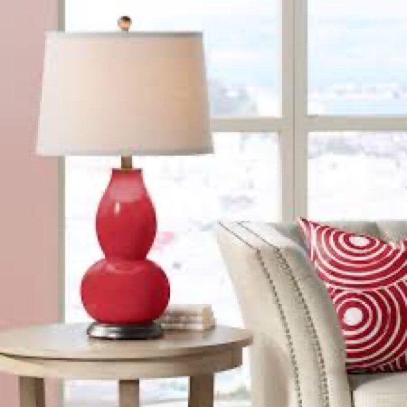 Rogan 27” red table lamp