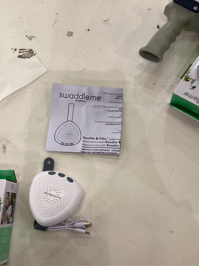 Condition photo showing Good Condition for SwaddleMe by Ingenuity Soothe & Vibe – Portable Sound Machine & Soother for Baby, White (Pack of 1)