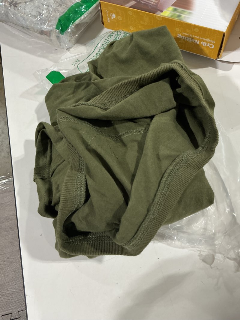 Condition photo showing Good Condition for tankaneo womens oversized half sleeve t-shirts summer casual crew neck tunic tops loose fit boxy basic tees army green x-large