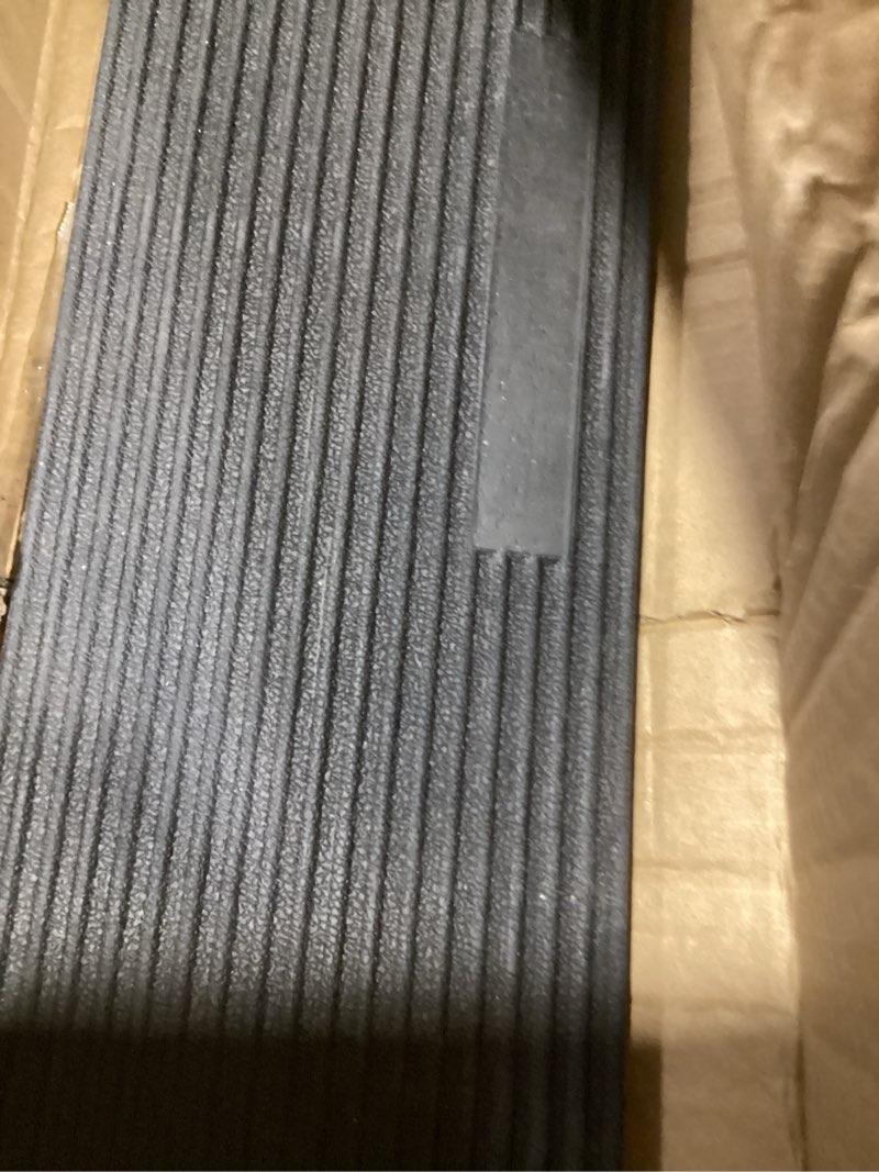 Condition photo showing Good Condition for 1" Rise Threshold Ramp for Doorways, 35.5" Wide Rubber Ramp for Wheelchairs, Walkers & Scooters, Cut-to-Fit Angled Entry Mat Ramp for Safer Home Access for Seniors & Kids 1''