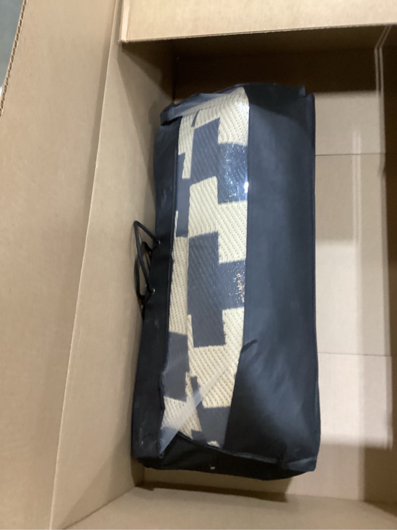 Condition photo showing Good Condition for sand mine waterproof outdoor rug 9x12 ft, plastic reversible rug, modern area rug, large floor mat for outdoors, rv, patio, backyard, deck, picnic, beach, camping black & beige 9' x 12'