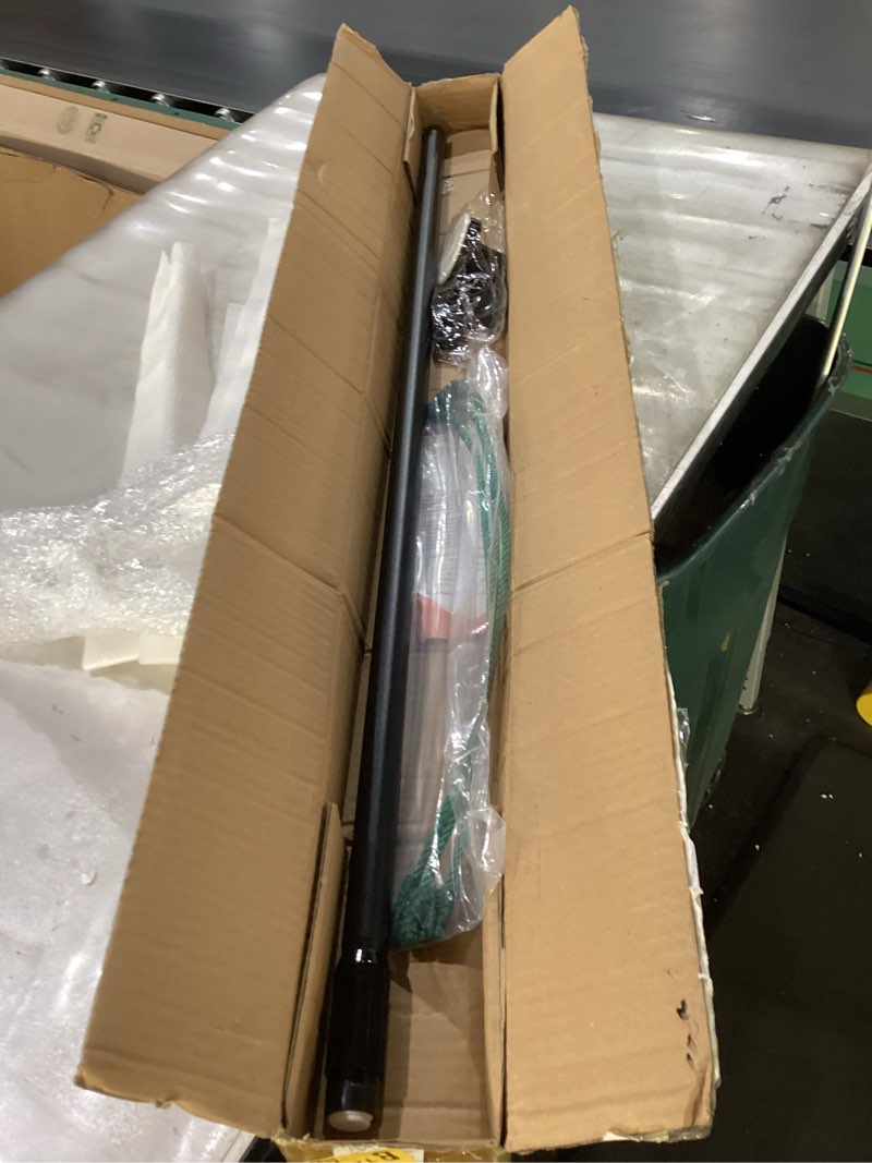 Condition photo showing New/Like New for Leinuosen Christmas Front Door Garland Hanger 43-74 Inch Adjustable Christmas Wreath Hanger Stainless Steel Retractable Rod with 3 Green Tie Ropes No Nail Screw No Damage for Xmas DIY Hanging(Black)