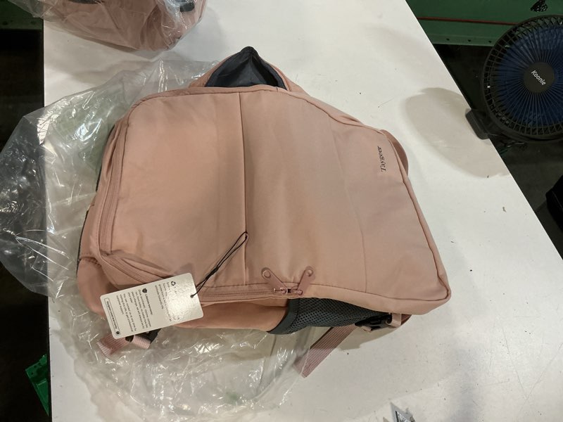 Condition photo showing New/Like New for taygeer travel backpack for women, carry on backpack with water bottle pocket & shoe pouch, tsa 15.6inch laptop mochila flight approved, nurse bag casual daypack for weekender business hiking, pink large amourpink