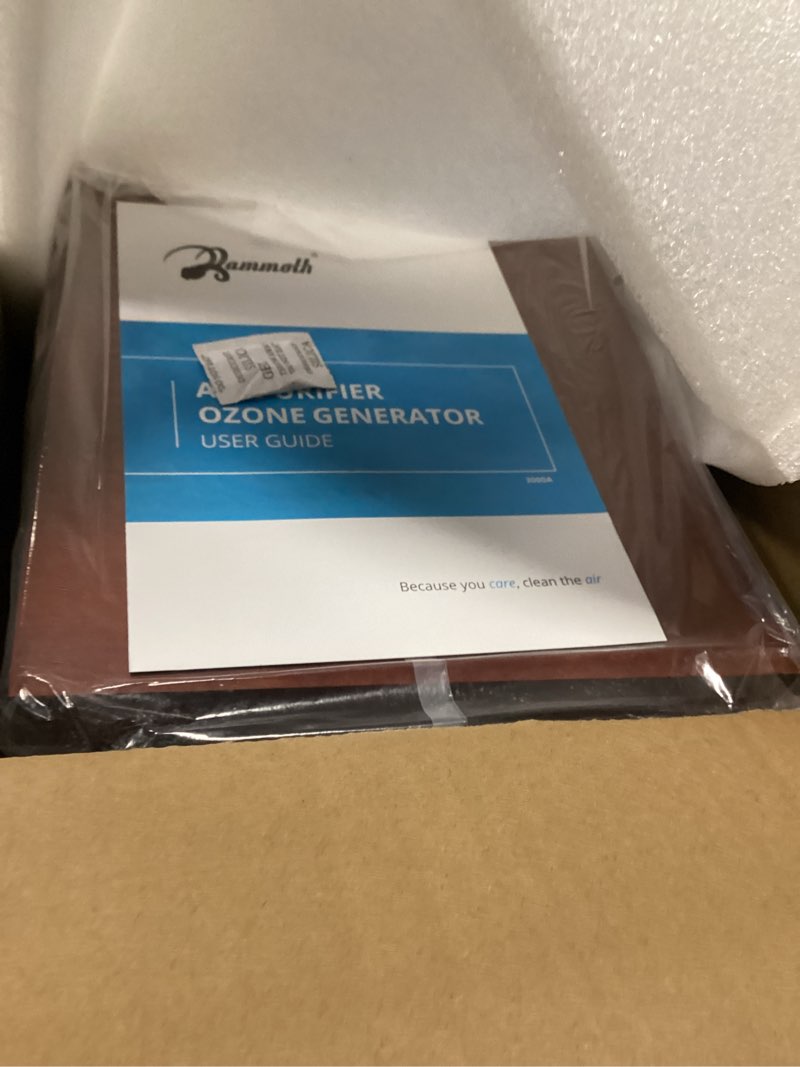 Condition photo showing Good Condition for Mammoth Ion and Ozone Generator 3000 mg/hour, Adjustable up to 3,500 SqFt Ionizer & Deodorizer Ozone Odor Eliminator- Ozone Machine Wooden Design Ideal for Dust, Pollen, Pets & Smoke Smell