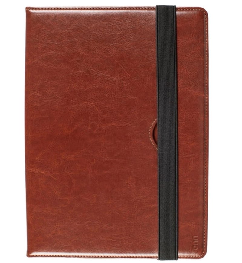 onn universal tablet folio case, fits most 9 - 11" tablets - brown