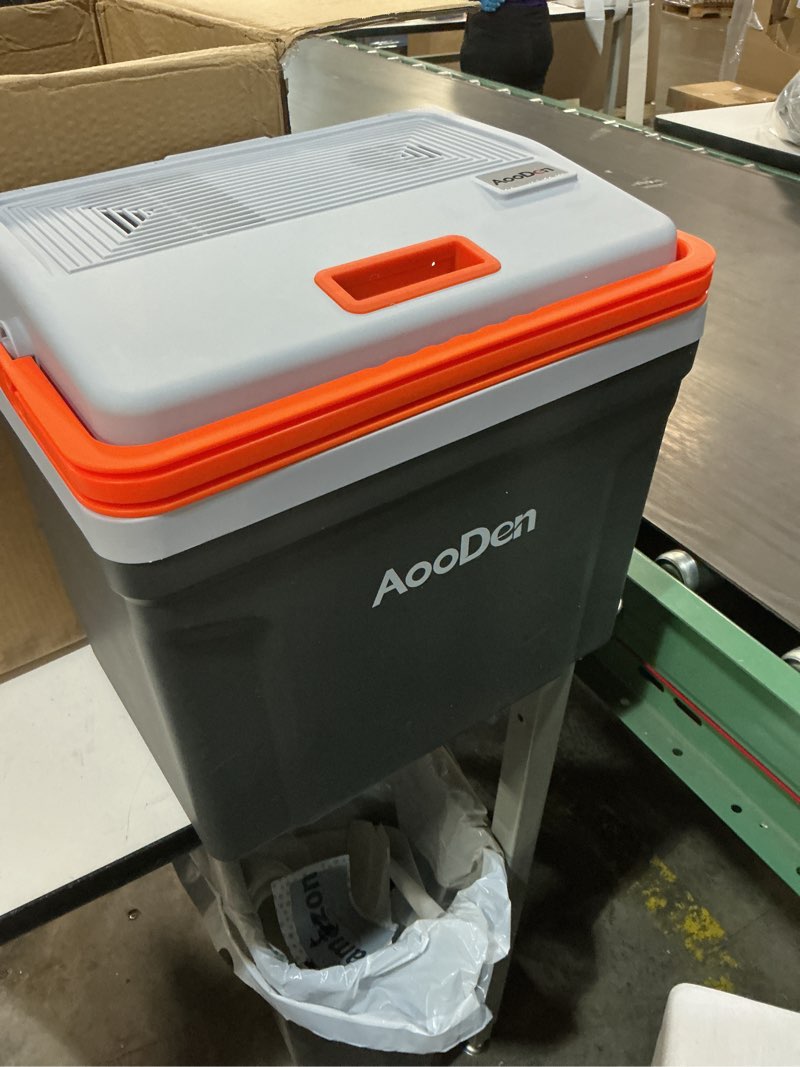Condition photo showing Good Condition for upgrade 27 quart (25liter) electric car cooler and warmer with new removable lid design, thermoelectric iceless cooler for travel, camping, vehicles, truck, home - 12v dc and 120v