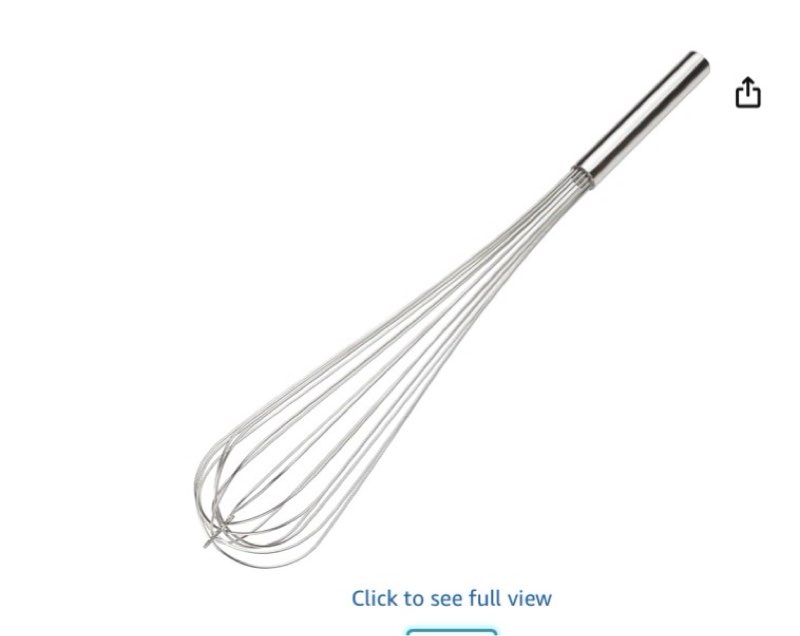 winco 24" french whip, s/s