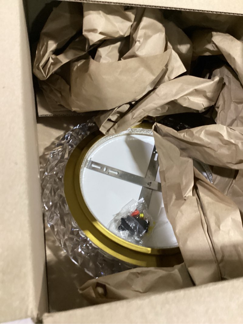 Condition photo showing Good Condition for gold led ceiling light 15 inch modern round flush mount ceiling light fixture 60w 3000k-6000k super bright circle ceiling lamp for hallway bathroom bedroom entryway kitchen