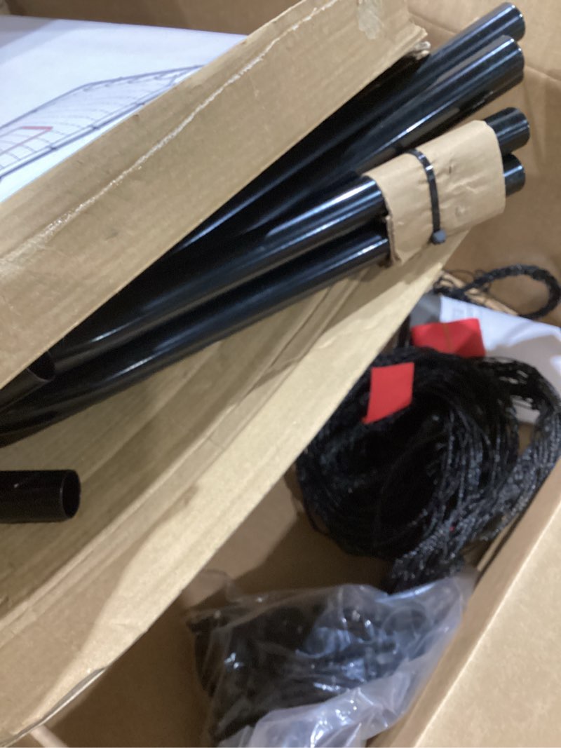 Condition photo showing As Is for sklz pitchback baseball and softball pitching net and rebounder, black/red, 2' 9" x 4' 8"