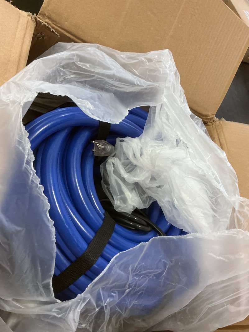 Condition photo showing Good Condition for 90ft heated water hose, freeze protection to -45°f, smart thermostat control, lead/bpa-free drinking water safe hose for rv, camping & home use