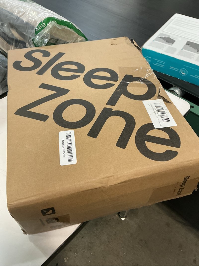 Condition photo showing New/Like New for sleep zone king size cooling mattress topper, premium zoned cool mattress pad cover, padded mattress protector breathable washable, deep pocket 8-21" (white, king) white king