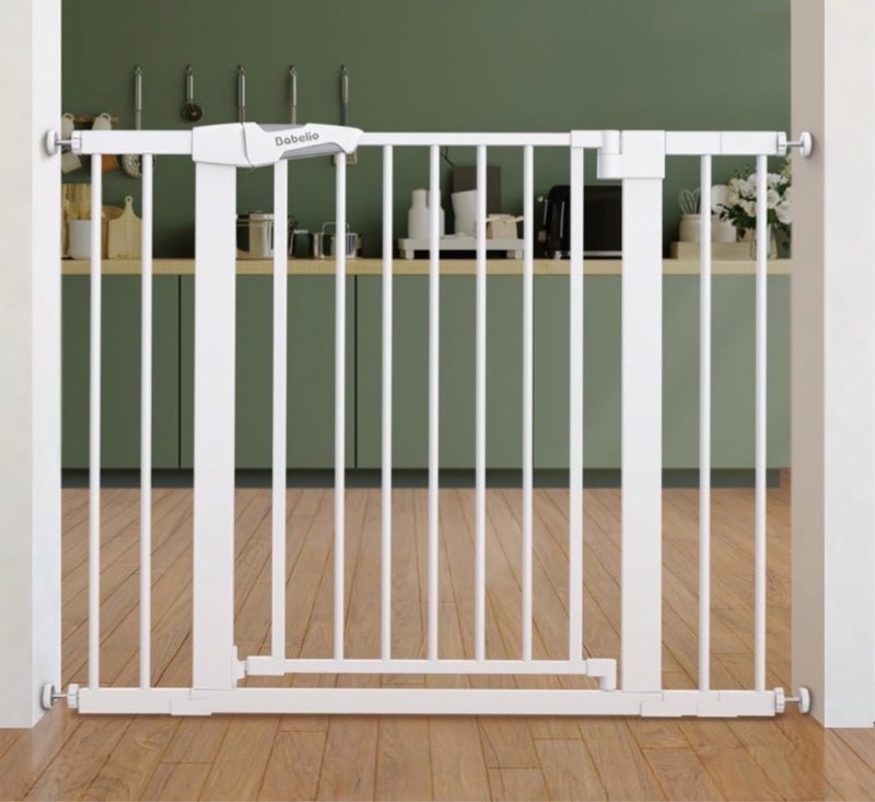 regalo safety 29-56" extra wide baby gate for doorways & bottom of stairs, pressure mounted baby gat