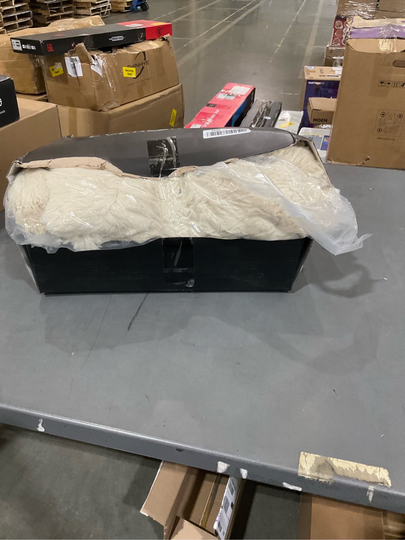 Condition photo showing Good Condition for evergrace ultra soft luxury fluffy faux rabbit fur throw blanket, thick warm bubble throw for bed, cozy plush reversible blankets for couch, chair, sofa, cream, 80x90 inches solid cream 80"x90"