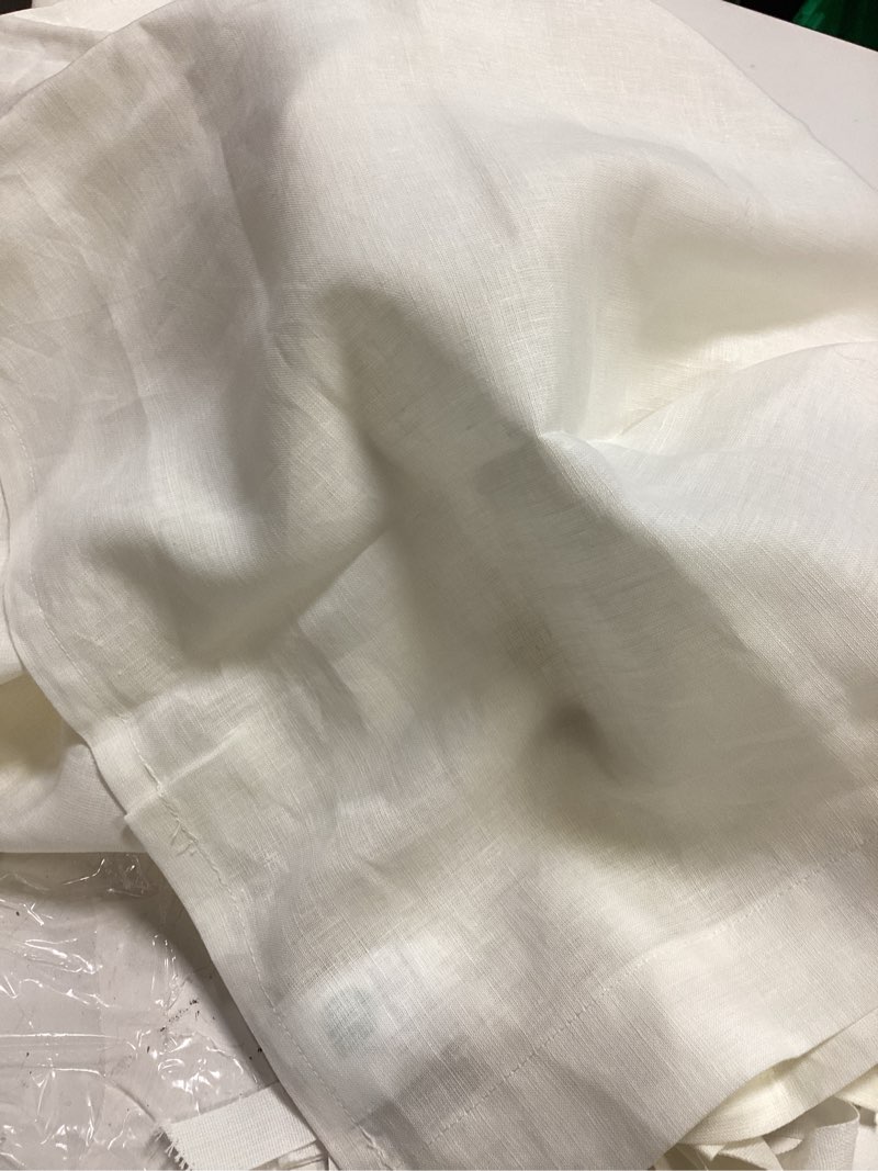 Condition photo showing Good Condition for european linen shower curtain ivory