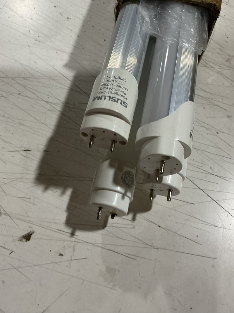 Condition photo showing Good Condition for fluorescent light bulbs 48 inch, t8 led bulbs 4 foot type a+b, 24w 3200lm 4100k cool white, f32t8 or f40t12 led 4ft replacement, plug and play or ballast bypass, double or single end powered, 4-pack 4100k 4