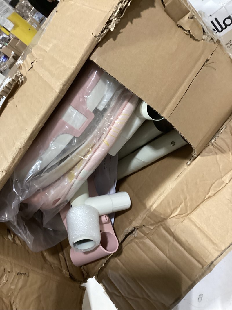 Condition photo showing As Is for 6 in 1 baby high chair foldable portable high chairs for babies and toddlers adjustable height and backrest with footrest and wheels