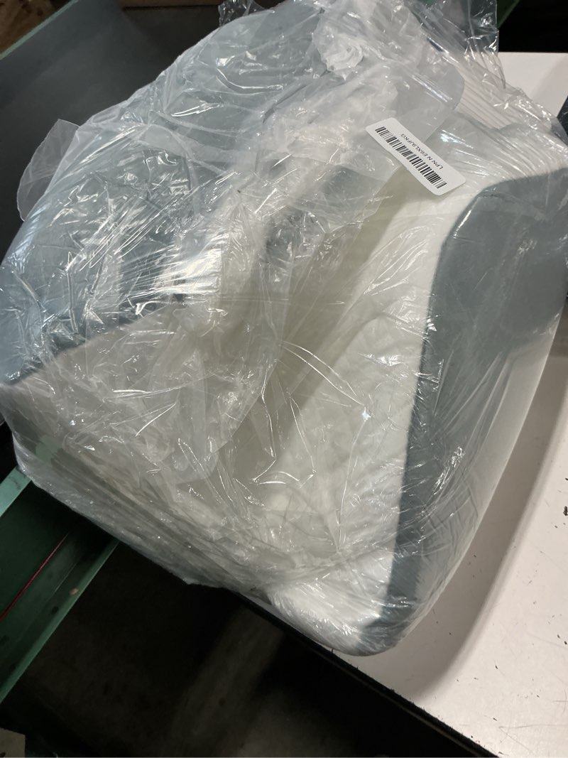 Condition photo showing As Is for knee wedge pillow for post-surgery recovery-leg elevation support for sleep position, alleviating lower back & hip pain enhancing circulation in ankles legs triangle pillow with removable cover white & gray 21.6*17.8*6.9 inch