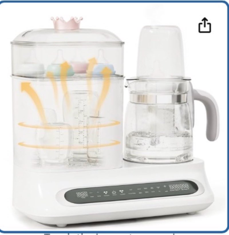 baby bottle warmer & steamer, 44oz formula kettle with drying & steam, multi-function bottle warmer for breastmilk, food & baby essentials