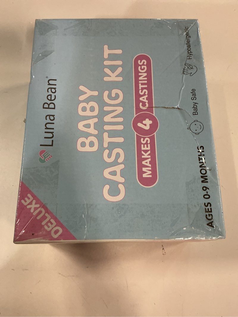 Condition photo showing New/Like New for Luna Bean Baby Footprint and Hand Casting Kit (4 Pack) Personalized Baby Gifts for New Mom - Infant Newborn Foot Handprint Keepsake Mom to Be Gift 4 Castings Kit