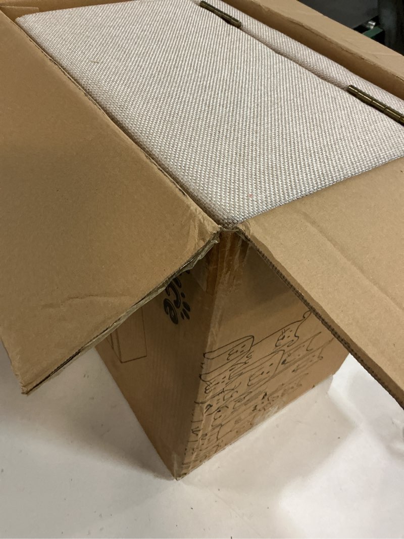 Condition photo showing Good Condition for 17.13" H Dog Stairs for Small Dogs, 2-in-1 Pet Steps & Ottoman - Foldable Dog Stairs for Couch, Non-Slip Wooden Pet Stairs for Puppy Senior Injured Dogs (Light Beige)