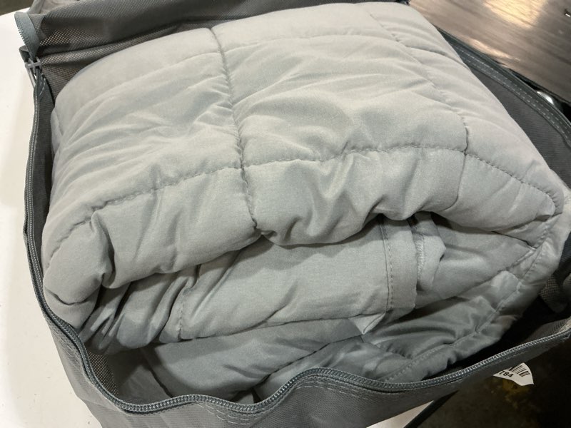 Condition photo showing Good Condition for mr. sandman weighted blanket for adults, full size 12 lbs, 48 x 72 inches | cooling soft minky for hot sleepers; machine washable; filled with glass beads; heavy bed throw for sleep; grey