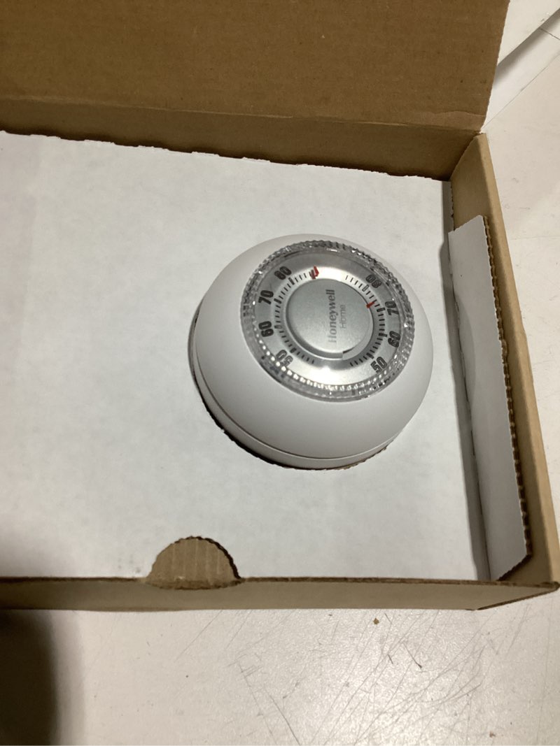 Condition photo showing Good Condition for similar to honeywell home ct87k1004 the round heat only manual thermostat,large,white,large thermostat round
