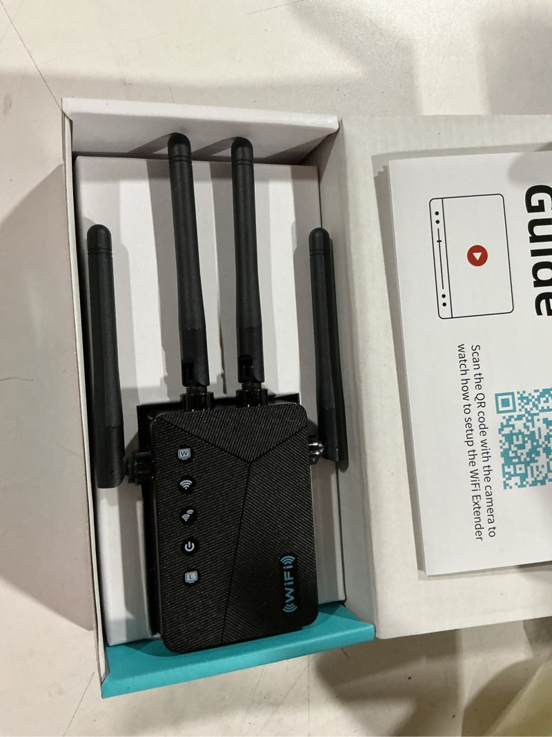 Condition photo showing Good Condition for wifi extender booster with ethernet port, long range wireless repeater, works with any router