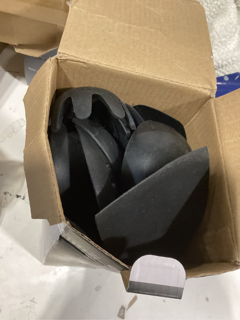 Condition photo showing As Is for silicone cooking utensils set utensil sets - 446°f heat resistant silicone kitchen utensils set wooden handles, silicone utensils for cooking w holder for non-stick cookware bpa free (black)