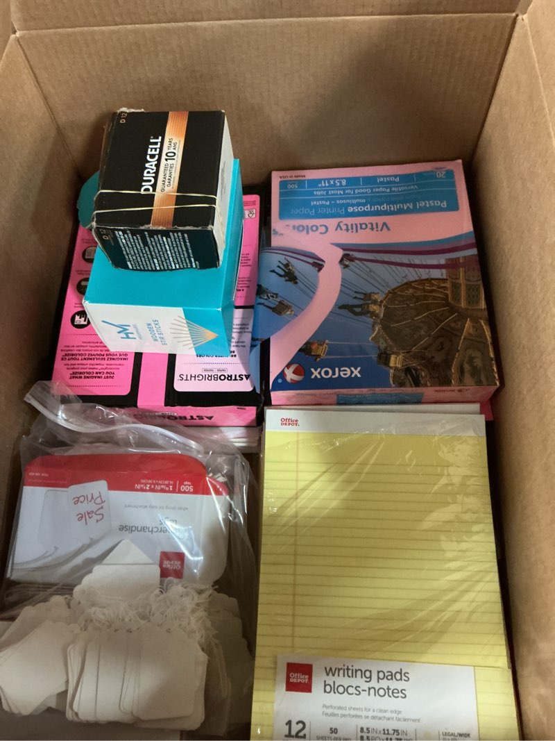 Condition photo showing New/Like New for variety of office supplies