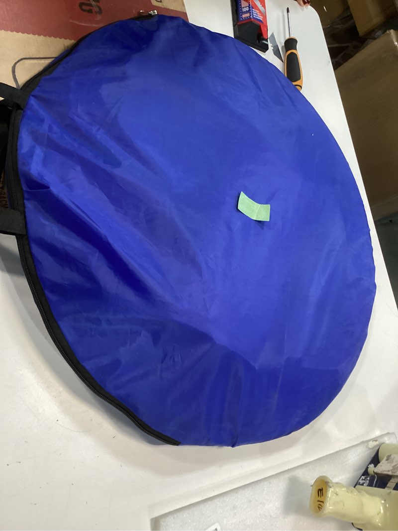 Condition photo showing As Is for Pop Up Privacy Shower Tent, Outdoor Portable Changing Tent Camping for Camping Beach Toilet Shower Bathroom Changing Room Sun Shelter with Window with Carry Bag Blue