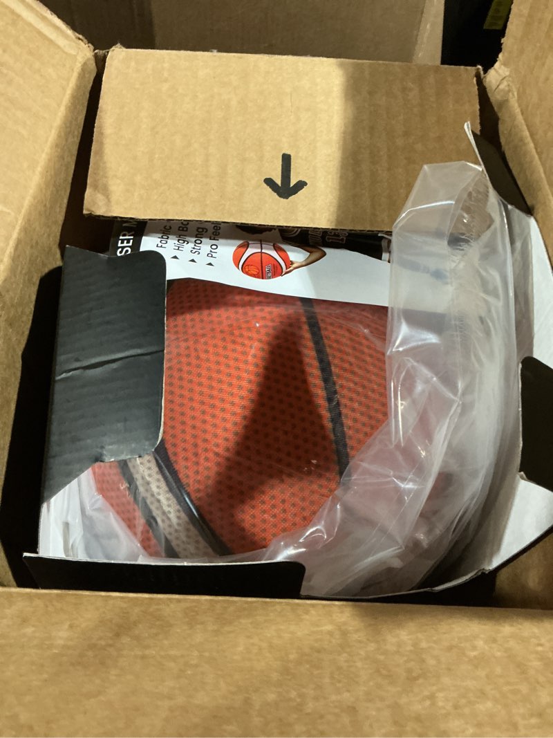 Condition photo showing Good Condition for silent basketball size 7 with fabric cover, 600g airless basketball for quiet dribbling and indoor training, pro pu foam ball for adults and children, ideal gift for birthdays or christmas