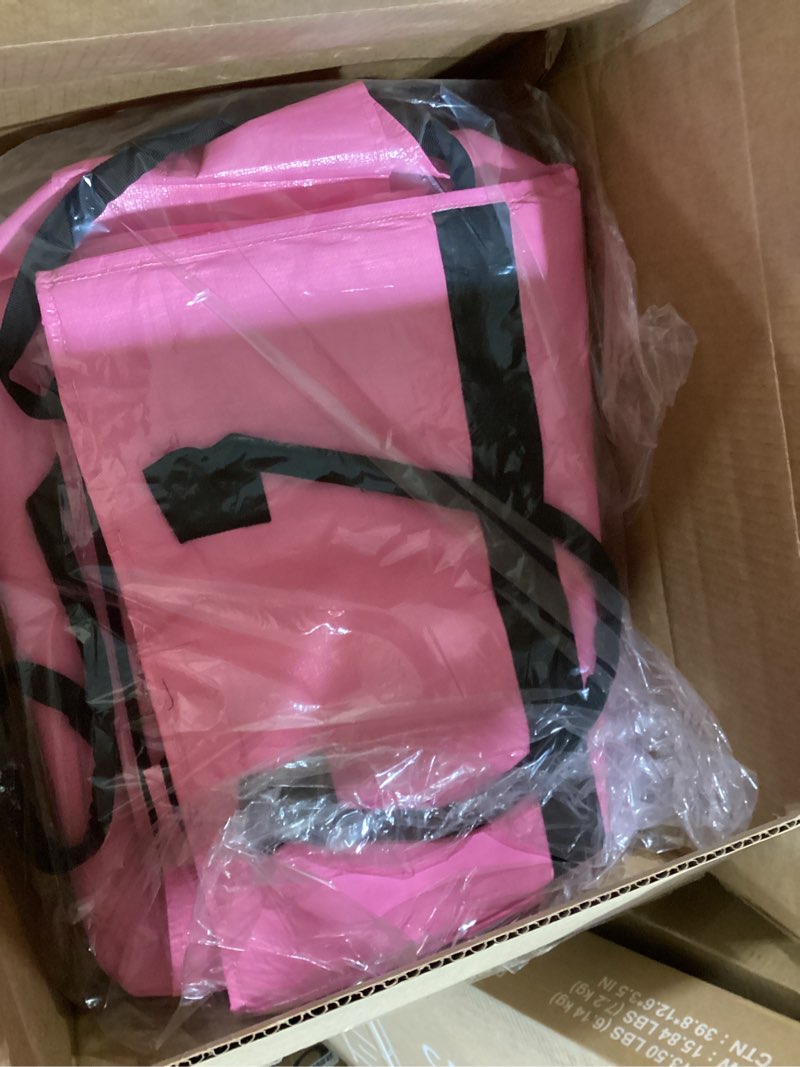 Condition photo showing Good Condition for workpro large rolling grocery bag, 36-gallon tote with 5 wheels, 110 lbs capacity, dual carry, wide zipper & extra storage for shopping, laundry & moving pink large