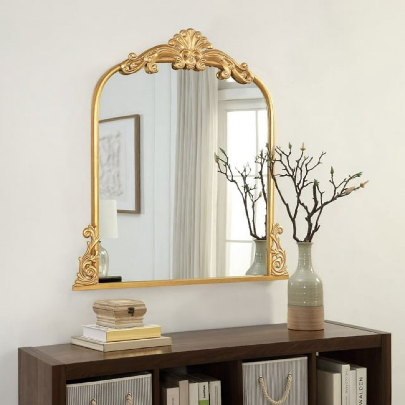 azalea park filigree wall mirror gold 40”x39”