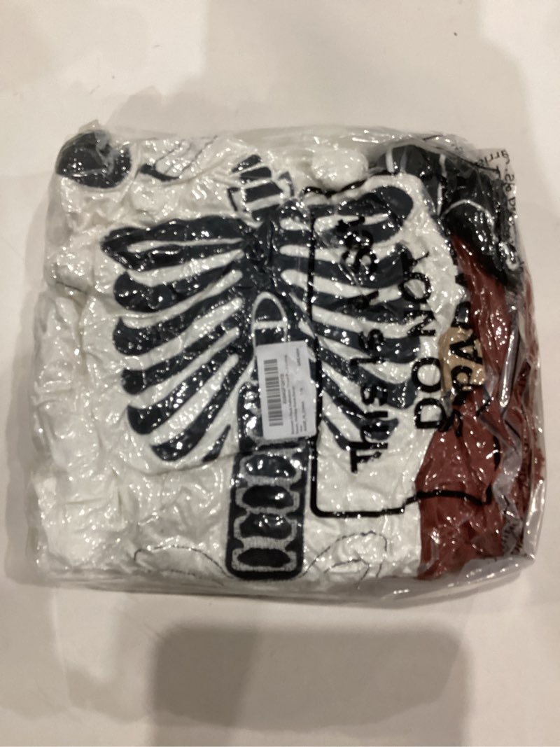 Condition photo showing As Is for 3 Pack Halloween Throw Pillows Set Realistic Skeleton Human-Shaped Pillow Pumpkin Bat Plush Cushion Skull Gothic Halloween Decorations for Sofa Bed Couch Living Room, Holiday Home Decor Skeleton, Pumpkin, Bat