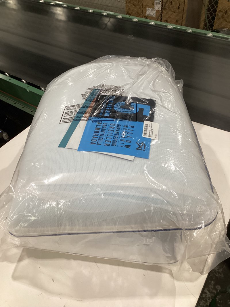 Condition photo showing Good Condition for sleep innovations forever gel memory foam pillow (set of 2), standard size, cool touch cover and cooling gel memory foam core, side, stomach, and back sleepers, medium support set of 2 forever cool pillow