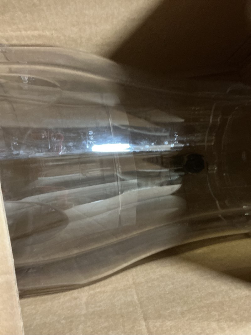 Condition photo showing As Is for Buddeez Clear Drink 3.5 Gallon Plastic Beverage, Comes with Stand, Spigot, Ice Cone, Large Punch Dispenser for Parties