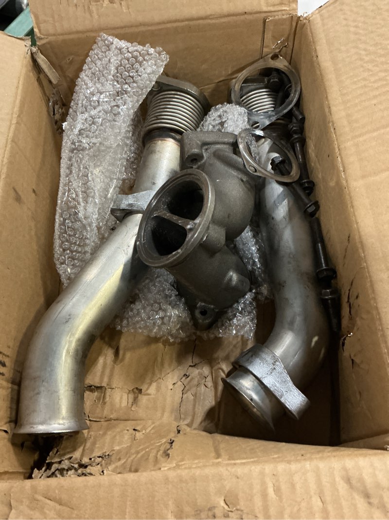 Condition photo showing As Is for jdmspeed new turbo diesel with hardware bellowed up pipe kit replacement for ford f250 f350 f450 f550 super duty 7.3l 1999-2003 replace f4tz6k854f f4tz6k854c f81z6k854ea 679-005