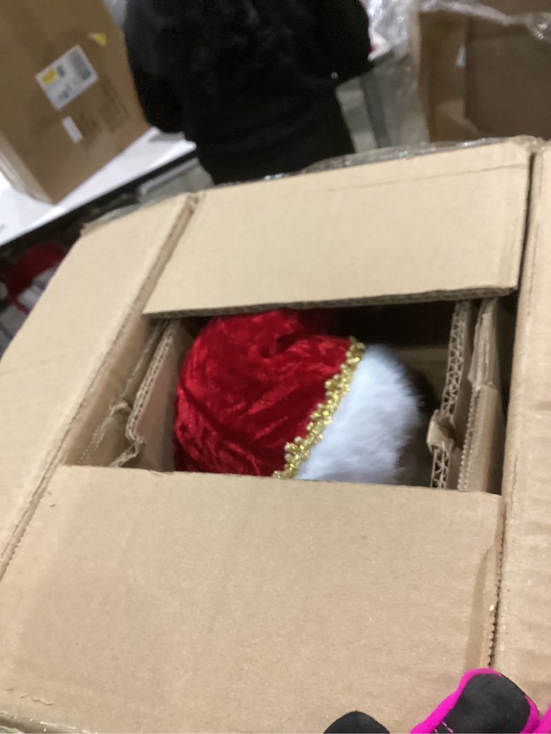 Condition photo showing Good Condition for AGM 24" Santa Claus, Christmas Figurine Figure Decor with Christmas Sock and Gifts Bag for Holiday Party Home Decoration 24" (With Christmas Stockings)