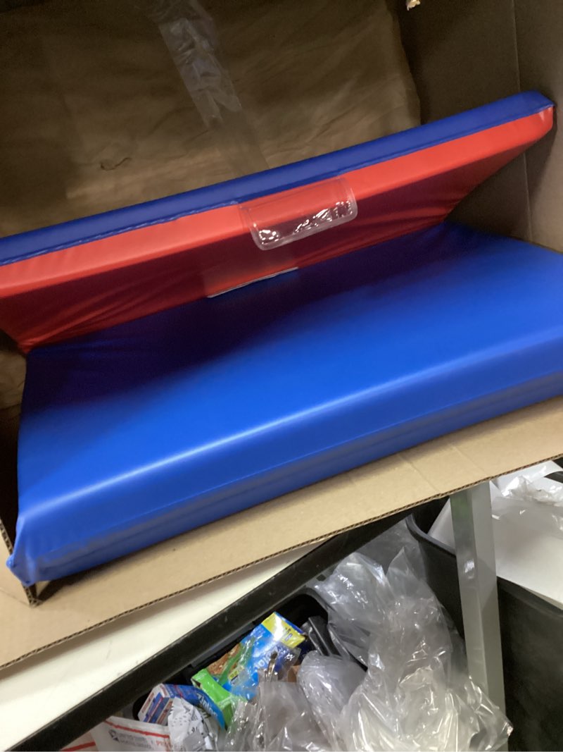 Condition photo showing Good Condition for ECR4Kids Premium Folding Rest Mat, 3-Section, 2in, Sleeping Pad, Blue/Red