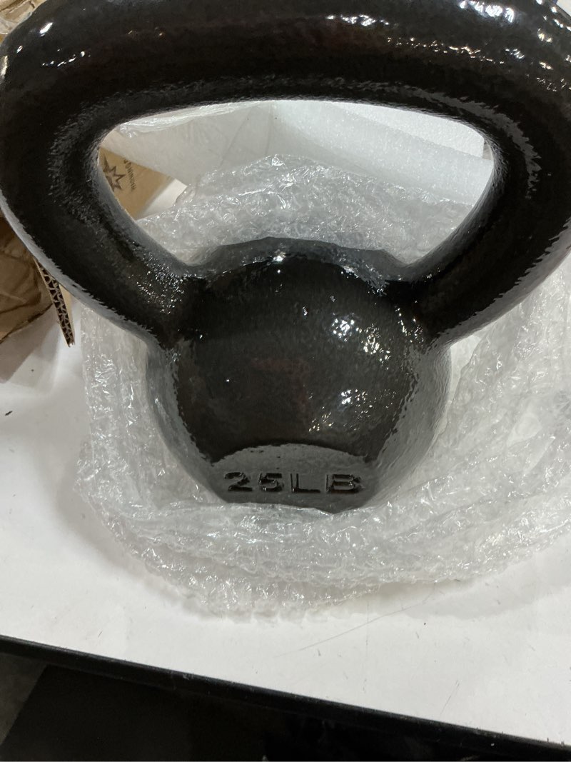 Condition photo showing Good Condition for amazon basics cast iron kettlebell 25 pounds