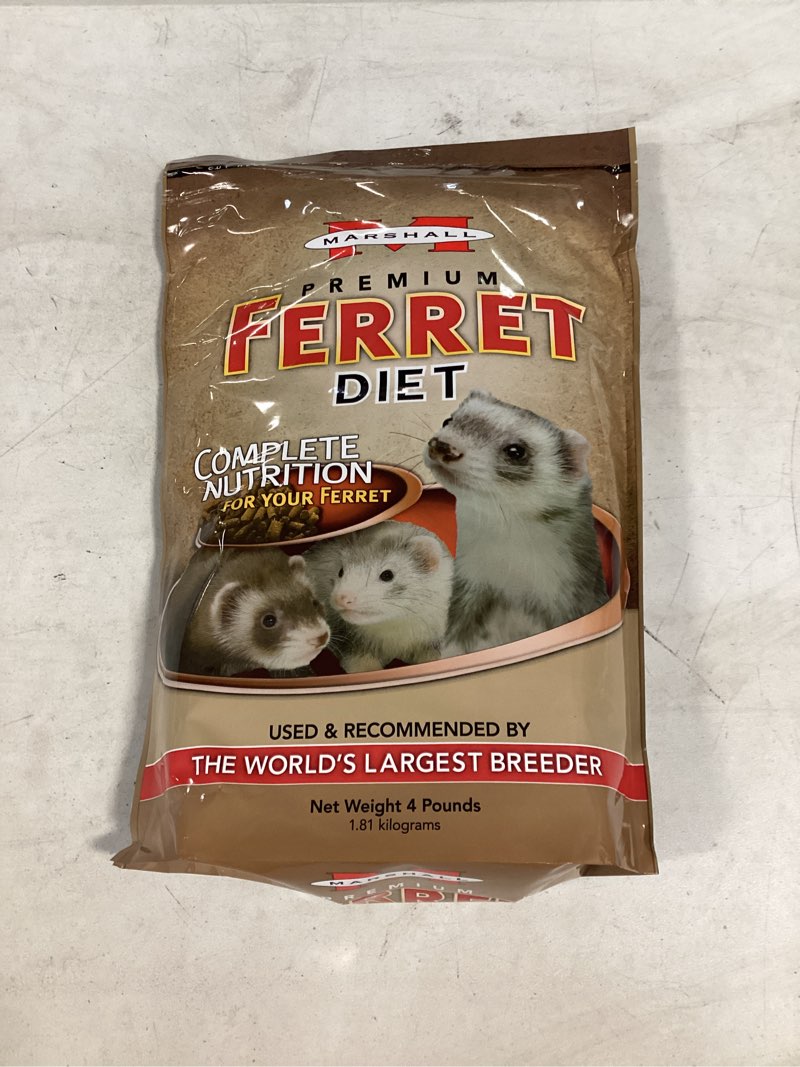 Condition photo showing New/Like New for Marshall Premium Ferret Diet 4 Pound Food Bag Pellet,24/Sep/2024