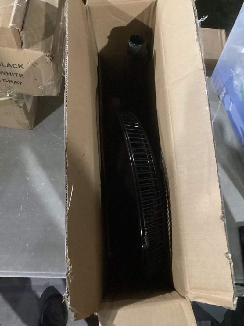 Condition photo showing New/Like New for HOLMES 12" Table Fan, 75° Oscillation, 3 Speeds, 15° Adjustable Head Tilt, Ideal for Home, Bedroom or Office, Black Black 12 Inch