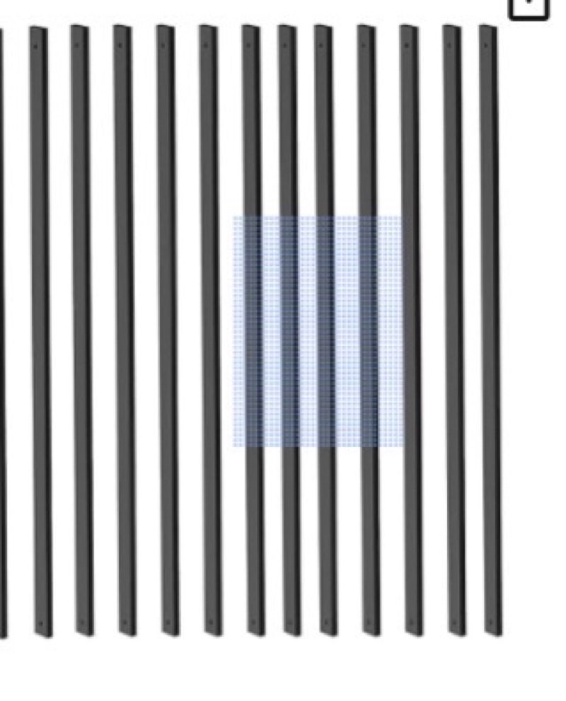 50 pack rectangle staircase balusters, 38 inch black metal deck spindle and stairs railing, hollow rectangle deck balusters for porch railing